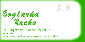 boglarka macho business card